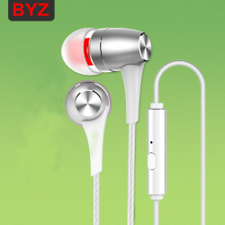 Byz K67 3.5mm Metal Sport Heavy Bass In-ear Earphone For Samsung Iphone Xiaomi