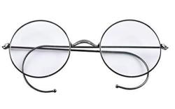 Agstum Retro Round Optical Rare Wire Rim Eyeglass Frame 47MM Without Nose Pads Silver 47MM