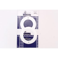 Number 8 White Plastic Sign 200MM Mackie