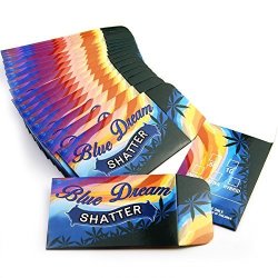 100 Premium Blue Dream Glossy Shatter Labels Wax Coin Strain Envelopes 079