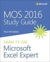 Mos 2016 Study Guide For Microsoft Excel Expert Paperback