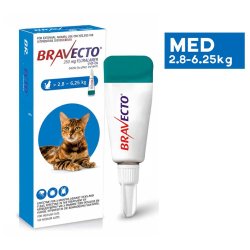 Bravecto Spot-on Tick And Flea Control For Cats - 2.5KG-6.25KG Medium