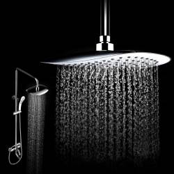 9 Inch Square Abs Top Spray Rainfall Pressure Watersaving Ceiling Mounted Shower Head