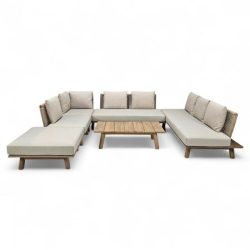 Sophie 6PC Covered Patio Lounge Set Sotran Dekorativ
