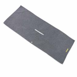 Pinmei Golf Towel Center Cut Microfiber Golf Towel With Aluminium Alloy Carabiner Clip For Cleaning Golf Bag Golf Clubs Grey 16"X40"