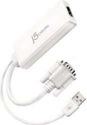 J5 Create JDA214 Vga To HDMI Video Audio Adapter White