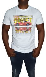 Soviet Chaser Mens Short Sleeve Fashion T-Shirt - White