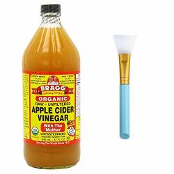 Bragg Usda Organic Raw Apple Cider Vinegar 32 Ounce With Silicone Face Mask Brush