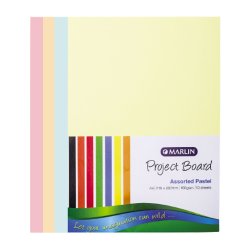 Marlin Project Boards A4 160GSM 10'S Pastel Assorted Pack Of 10