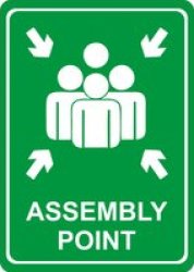 Parrot Green Assembly Point Symbolic Sign Printed On White Acp 297X210MM SN4116