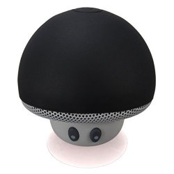 Sodial R Mushroom Bluetooth Speaker Hands Free Kit Audio Music Streaming Receiver Receiver Adapter Stereo System Wireless Sucker - Black