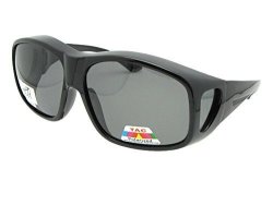 Style F19 Largest Polarized Fit Over Sunglasses With Sunglass Rage Pouch Black-medium Dark Gray Lens 2 3 4