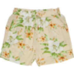 Peach Ladies S-xxl Floral Printed Shorts