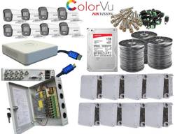 Hikvision 1080P Colorvu 8 Channel Cctv Kit With 2MP Colorvu Bullet Cameras & 1TB Hdd Bundle