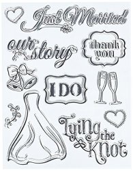 Multicraft Imports CS221C Wedding Bliss Stamps 5.5" By 7" Clear
