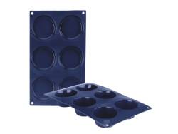 Ibili Blueberry Silicone 6 Cup Muffin Pan
