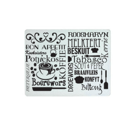 Afrikaans 1 - Large Glass Printed Cutting Board