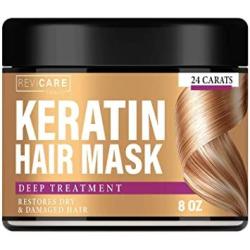 Keratin Hair Mask - Restores Dry & Damaged Hair - Effective Keratin Treatment With Coconut Oil Retinol & Aloe Vera - Made In Usa
