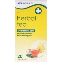 Clicks Herbal Tea With Senna Lemon & Lime 20 Tea Bags