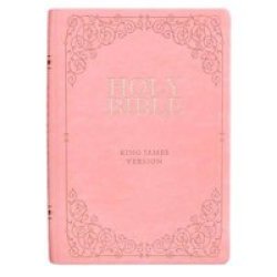 Kjv Bible Giant Print Full Size Pink Leather Fine Binding