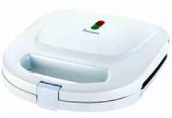 Pineware PS99 Sandwich Maker - 750W Locking Handle Cool Touch Body Power And Ready-to-use Indicator Light Non Stick Coated Plates For Easy Cleaning Non-slip
