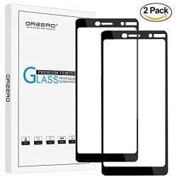 2 Pack Orzero For Nokia 7 Plus Tempered Glass Screen Protector 2.5D Arc Edges 9 Hardness HD Anti-scratch Full-coverage Lifetime Replacement Warranty