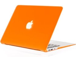 Kuzy - Air 11-INCH Orange Rubberized Hard Case For Apple Macbook Air 11.6" A1465 & A1370 Cover Shell - Orange