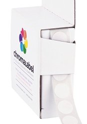 1 2" Removable White Color-code Dot Stickers Clean-remove Adhesive 0.5 In. - 1 000 Labels Per Dispenser Box