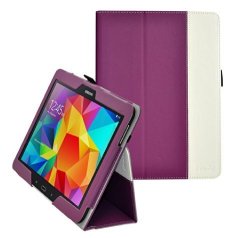 Ionic Leather Stand 2014 Samsung Galaxy Tab 4 10.1 10-INCH Case Purple white