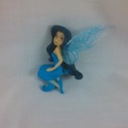 Tinkerbell Plastic Figurines - Great For Cake Topper - Fairy 7cm - Blue