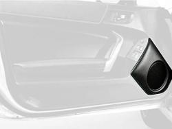 Redlinegoods Door Speaker Bezel Cover Compatible With Toyota GT86 2012-19. Black Leather-black Thread