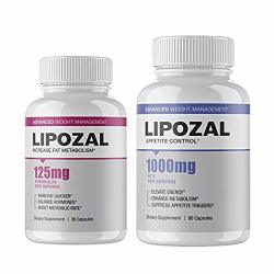 Lipozal - Forskolin & Hca Combo Appetite Suppressant Metabolism Booster Fat Burner 3O Day Supply Made In Usa