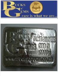 Black Friday 1kg Silver 999.9 Pure - Bucks 'n Gems Manufactured & Certified - See Pics