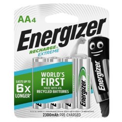 Energizer Recharge Extreme Aa Rechargeable Batteries 4 Pack