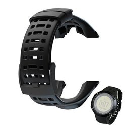 Hunputa Luxury Rubber Watch Replacement Band Strap For Suunto Ambit 3 Peak Ambit 2 Black