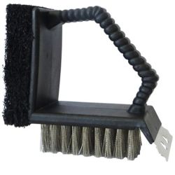 Lk's - 3-IN-1 Braai Brush Potjie Brush - Plastic Handle