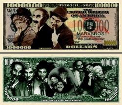 The Marx Brothers Novelty Million Dollar Bill