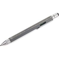 Multitasking Ballpoint Pen MINI Tool Construction Titanium Silver