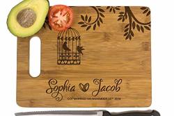 Krezy Case Wooden Cutting Board Bride Gift Bridal Shower Gifts Kitchen Decor- Wedding Gifts For The Couple -gift For Dad Love Bird Chopping Board