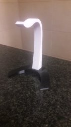 Swan 3D Printing Headphone Stand 2 - Black