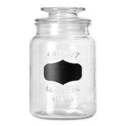 @home Glass Container W chalk Label 970ML