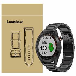 For Garmin Approach S40 Band Lamshaw Stainless Steel Metal Replacement Straps For Garmin Approach S40 Stylish Gps Golf Smartwatch Black