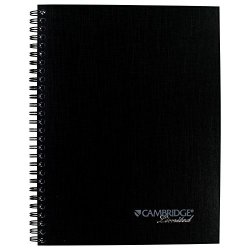 Cambridge Limited Notebook 9-1 2 X 7-1 4 80 Sheet Business Meeting Notebook Black 06982