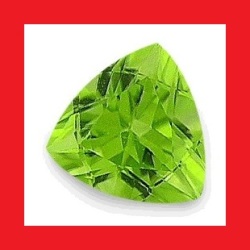 Peridot Natural - Vibrant Green Trilliant Facet - 0.425cts