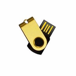 Super Talent 4GB USB 2.0 MINI Swivel Flash Drive Gold MS_GOLD4GB