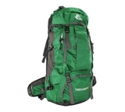 60L Water Resistant All-purpose Camping Backpack With Rain Cover - Green