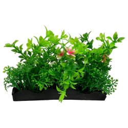 Penn Plax Aquascaping Plastic Plant Green And Pink Bunch