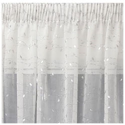 Matoc Readymade Curtain -foiled Silver Leaf -taped -230CM W X 230CM H