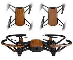 Skin Decal Wrap 2 Pack For Dji Ryze Tello Drone Wood Grain - Oak 01 Drone Not Included