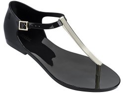 Melissa Women's Honey Chrome Sandals Black 9 B M Us